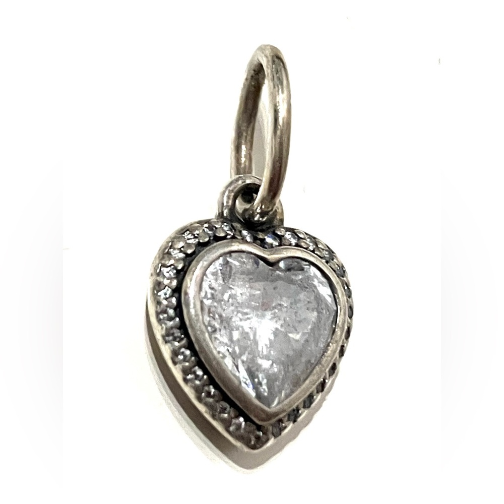 Pandora CZ Heart Pendant Charm - Picture 2 of 4